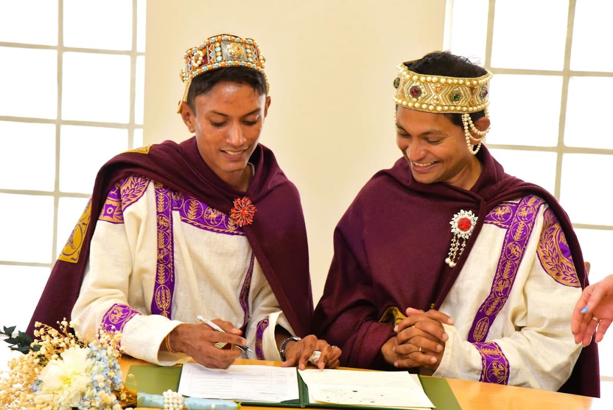 Gay Mauritian couple celebrates UK civil partnership and calls for full equality at home