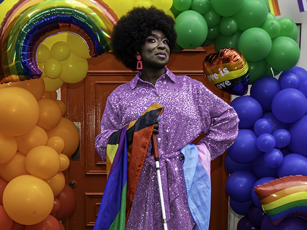 Drag artist Ebony Rose Dark to appear in photography exhibition celebrating stories of blind and partially sighted people