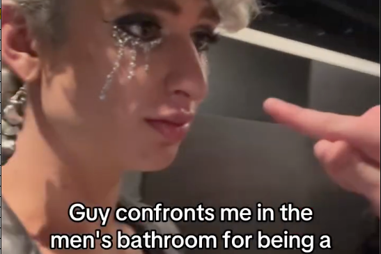 Man wearing makeup harassed and threatened for using men’s bathroom in shocking viral video