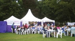 Lunch Positive runs Community Café at Pride in Preston Park today