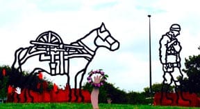 WW1 Remembrance sculpture and poppy project in Arundel