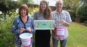 The Arun Gay Society donates £400 to charity for elderly people