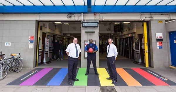 ‘Rainbow Crossing’ in Trafalgar Square to mark civil partnership conversions
