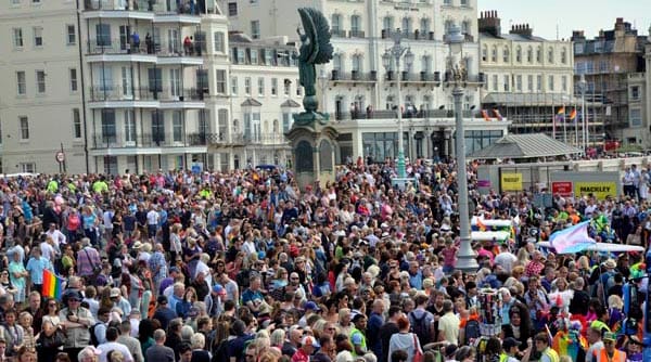 BRIGHTON PRIDE PICTURE DIARY: The crowds: Record numbers flock to watch Brighton Pride Community Parade