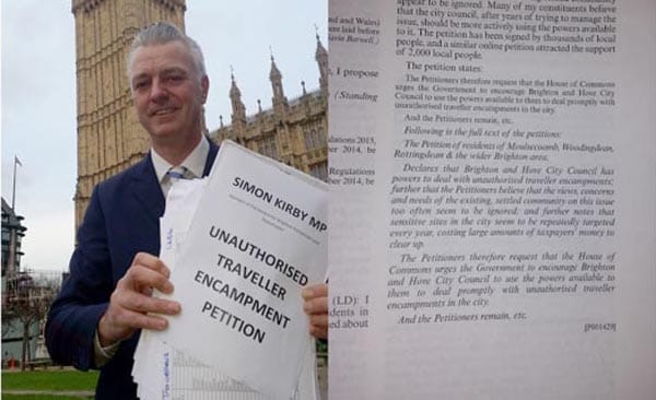 Brighton Kemptown MP urges Council and Police action on new traveller settlement