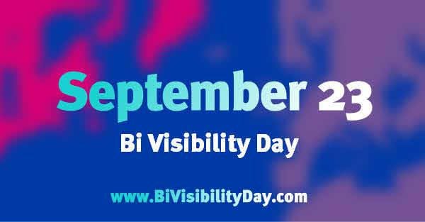 Today is Bisexual Visibility Day!