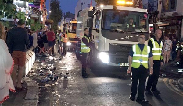 Clearing up after Brighton Pride
