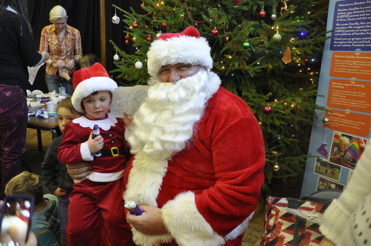Gscene Santa visits Rainbow Families