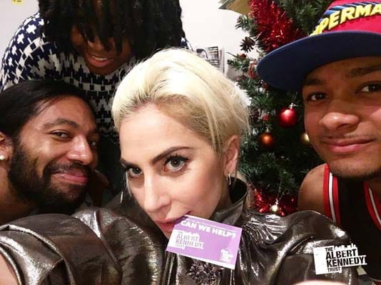 Lady Gaga visits The Albert Kennedy Trust in London