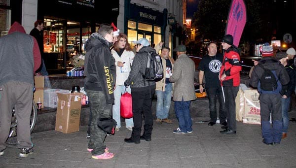 MCC support homeless at Clock Tower on Xmas Eve