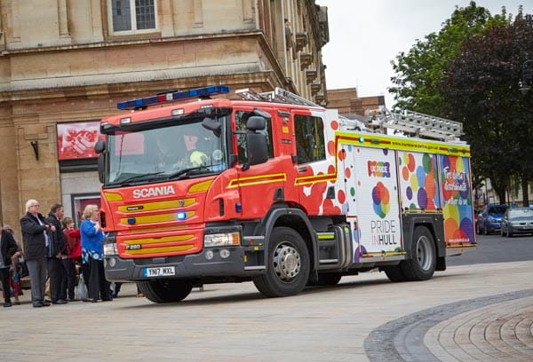 Fire Service unveils new engine in support of LGBT+ equality