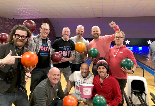 £250 raised for MindOut at BLAGSS bowling extravaganza