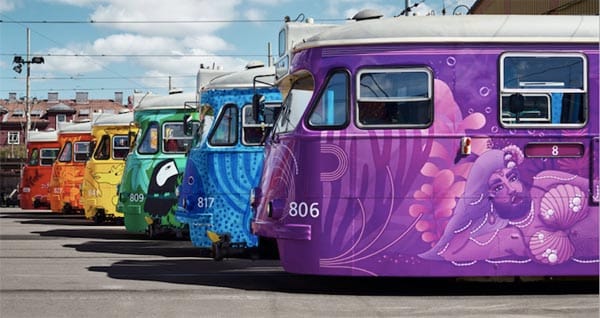 Iconic Gothenburg trams repainted to highlight LGBT+ rights