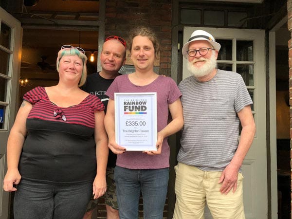 Brighton Tavern supports The Brighton Rainbow Fund