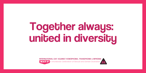 Theme of the 2023 International Day against Homophobia, Transphobia and Biphobia announced