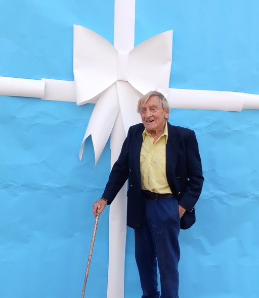 The Sussex Beacon unveils window display to honour 90th birthday of David Raven aka Maisie Trollette