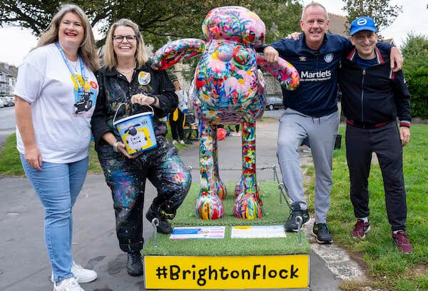 Fatboy Slim aka Norman Cook completes Shaun by the Sea art trail in half marathon sponsored walk for Martlets