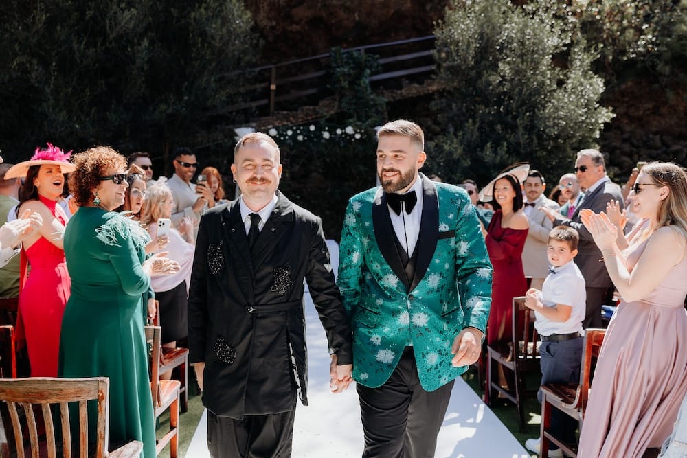 Great British Sewing Bee winner Luke-Matthew Iveson marries partner in gorgeous Gran Canaria wedding