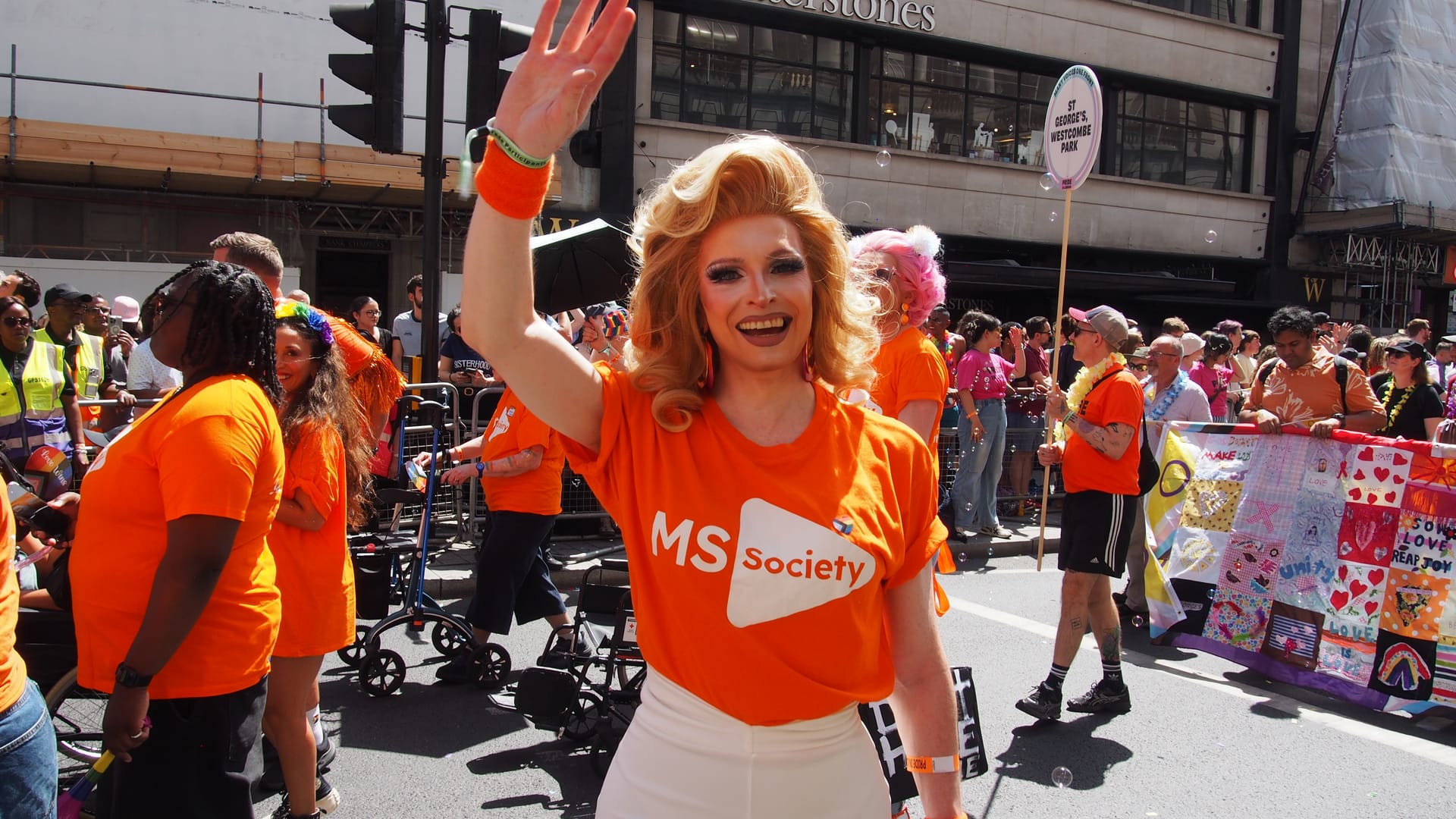 Drag Race UK's Veronica Green marches at Pride in London after multiple sclerosis diagnosis