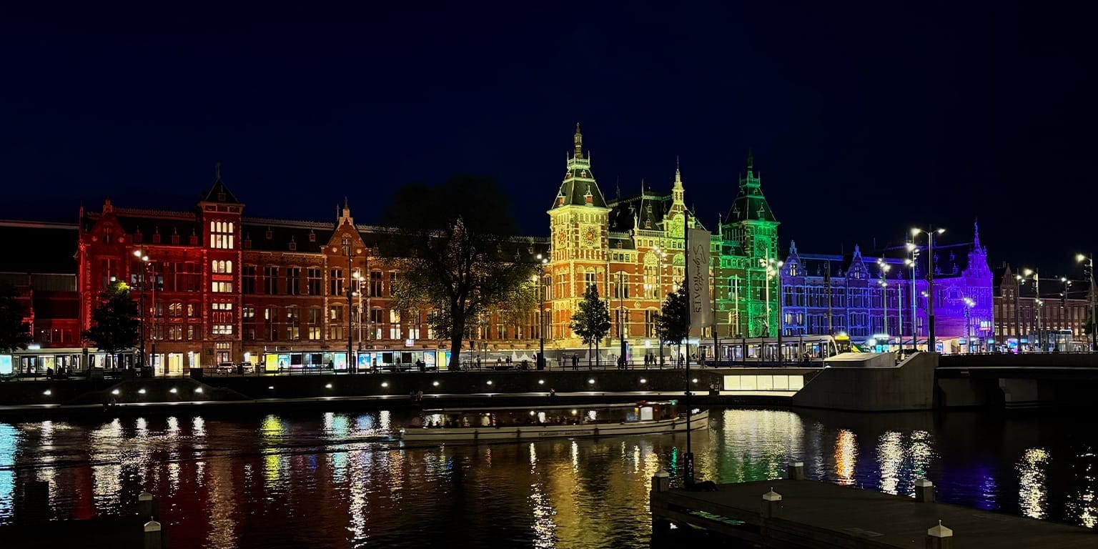 Amsterdam to illuminate 53 landmarks in rainbow colours for WorldPride 2026