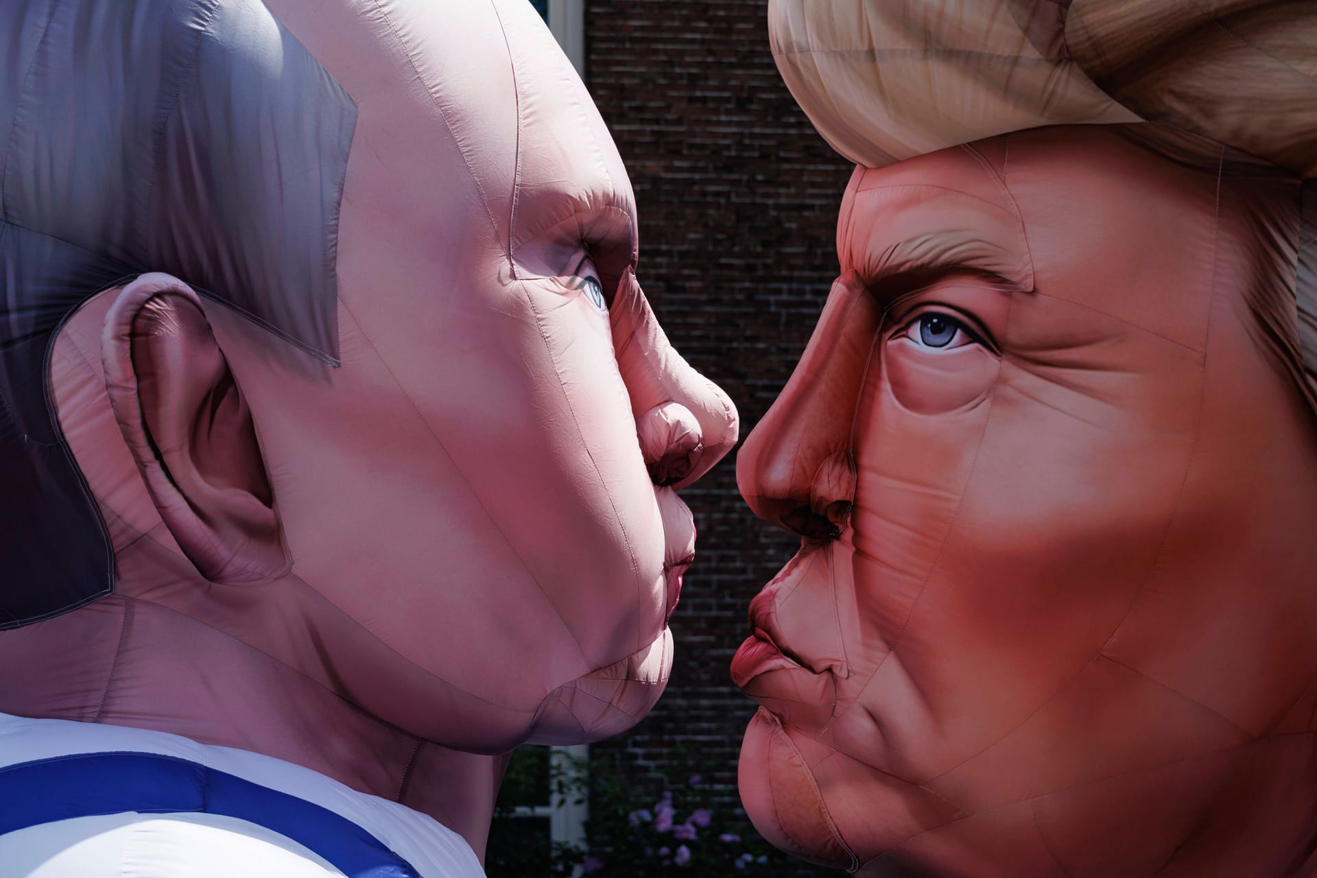Trump and Putin ‘share a snog’ on Amsterdam Pride Canal Parade float as Dutch PM Rob Jetten joins celebrations
