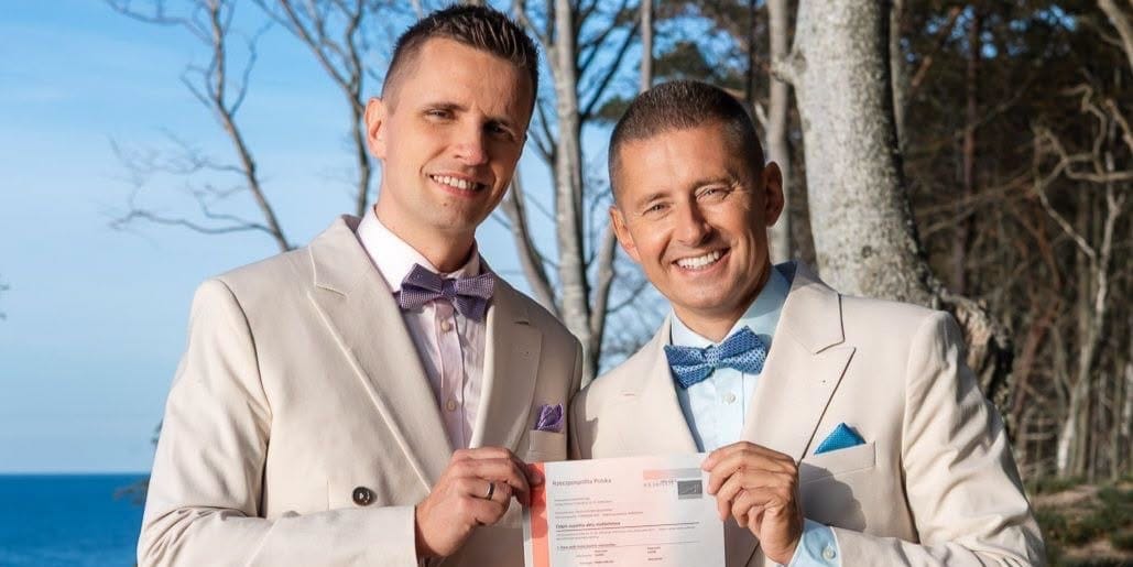 Polish couple win landmark battle to have same-sex marriage recognised after nine years