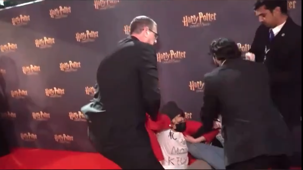 Trans rights activists disrupt Harry Potter and the Cursed Child gala in protest against JK Rowling