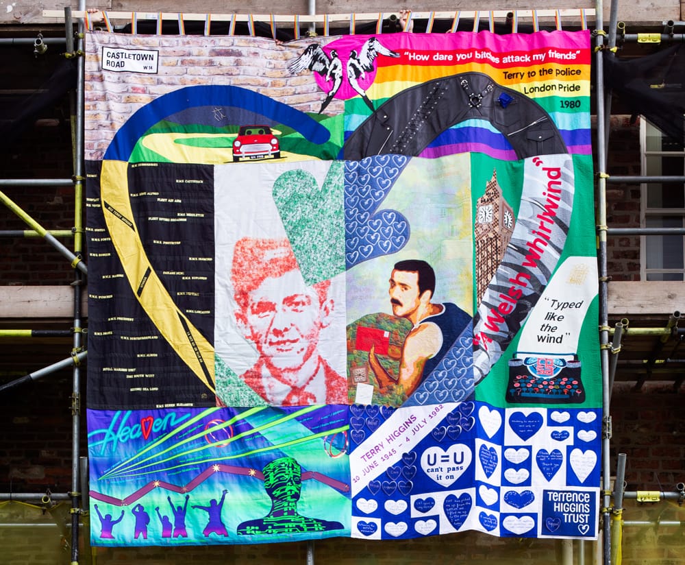 Terrence Higgins Memorial Quilt Unveiled at National Museum of the Royal Navy, two years after ban on HIV+ personnel serving in Royal Navy was lifted