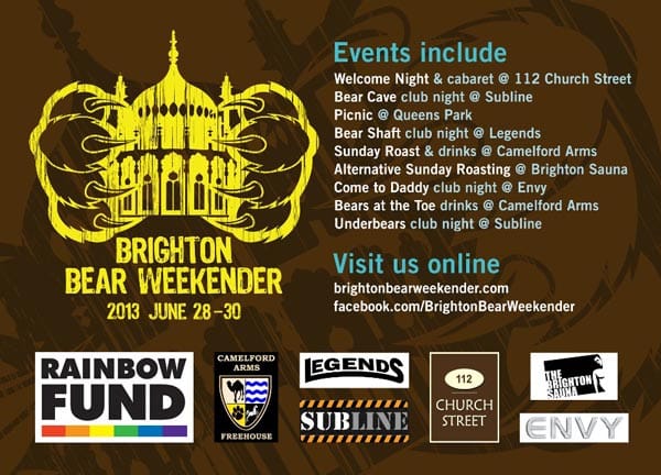 Brighton bear weekend hits town this Friday