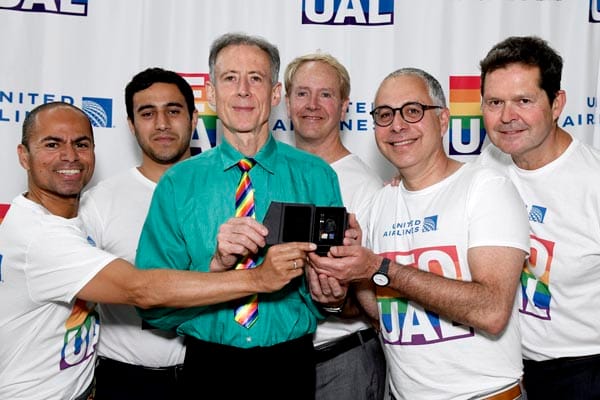 Peter Tatchell recognised by United Airlines