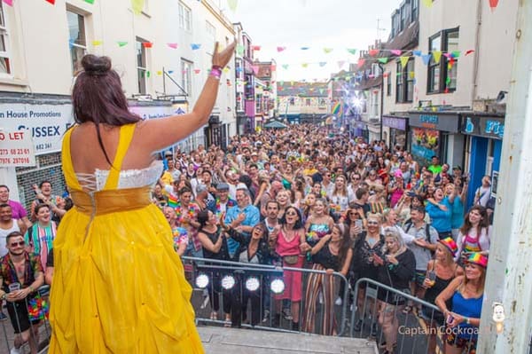 PICTURE DIARIES: Captain Cockroach at the Pride Village Party in George Street