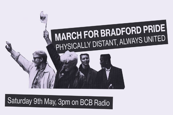 Join a fiercly physically distant march for Bradford Pride 2020 this afternoon at 3pm