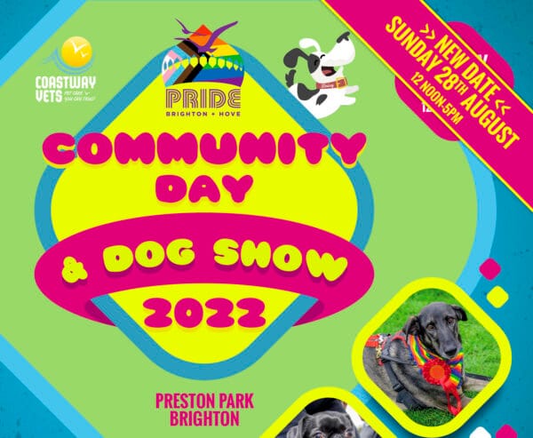 NEW DATE: Brighton & Hove Pride: Community Day & Dog Show on Sunday, August 28
