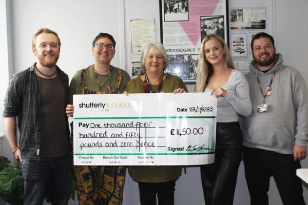 Customers of Shutterly Fabulous in Hove raise £1,450 for Brighton & Hove LGBTQ+ Switchboard