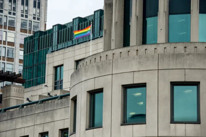 MI6 boss defends intelligence service after Nigel Farage criticised it for flying Pride Flag from its building for Pride Month