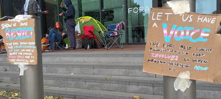 The Equality and Human Rights Commission is “silencing trans rights activists”