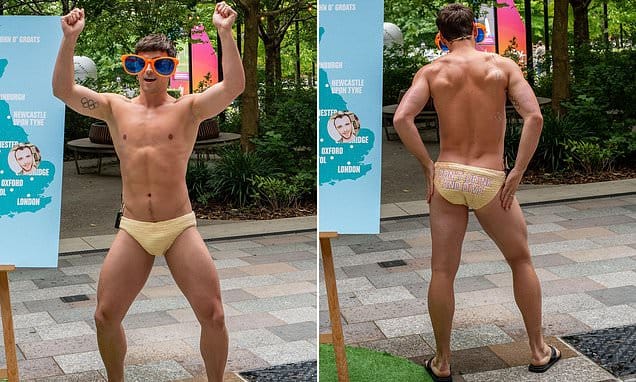 Tom Daley presents weather in knitted swimwear on This Morning as part of Don’t Drink and Dive campaign