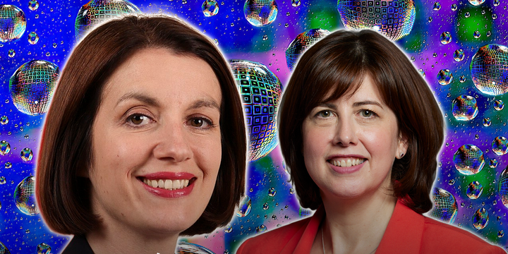 "A high level of cringe." Labour deputy leadership hopefuls Bridget Phillipson and Lucy Powell DJ at LGBT+ Labour disco