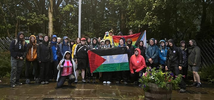 Dykes Against Airstrikes walk  26 miles - the length of the Gaza Strip - to raise funds for Palestine