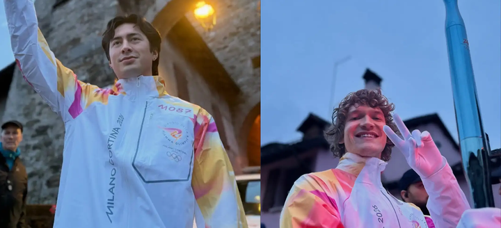 'Heated Rivalry' stars carry Winter Olympics torch through Italy