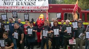 Labour parliamentary candidate joins fire service protest