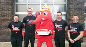 Surprise Welephant cake for Hove firefighters