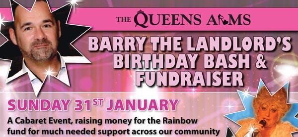 Capt Baz birthday bash to benefit the Rainbow Fund
