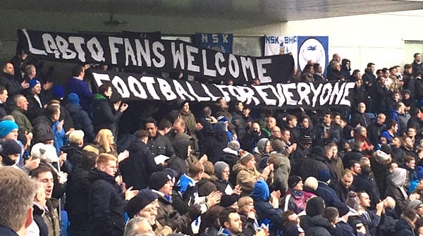 Fan group mark LGBT history month at Amex Community Stadium