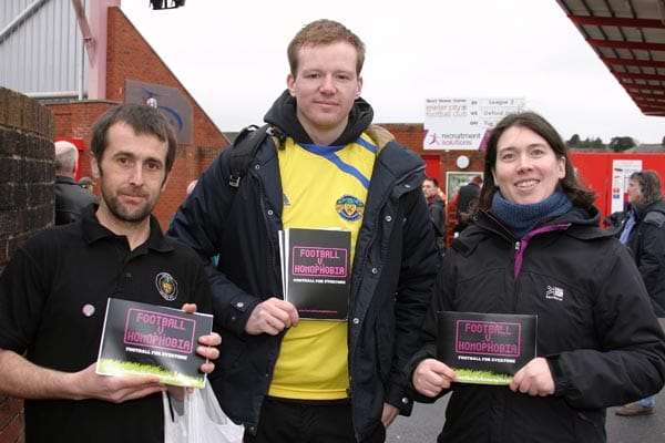 Volunteers help Exeter City FC says “no to homophobia”