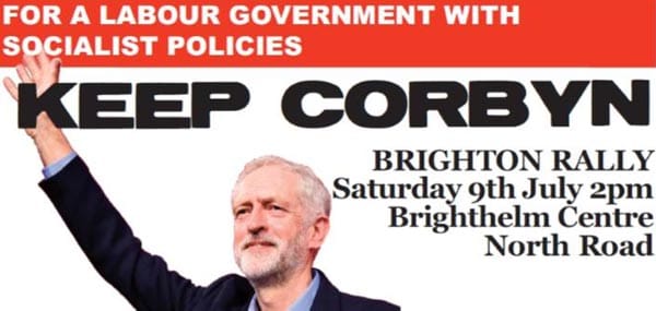 Brighton Rally to support Corbyn!