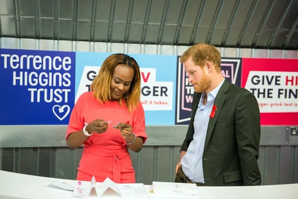 Prince Harry attends THT HIV pop-up shop