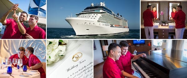 Here comes the Pride! Celebrity cruises holds historic wedding at sea
