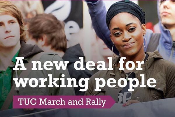 TUC march for new deal for working people on May 12