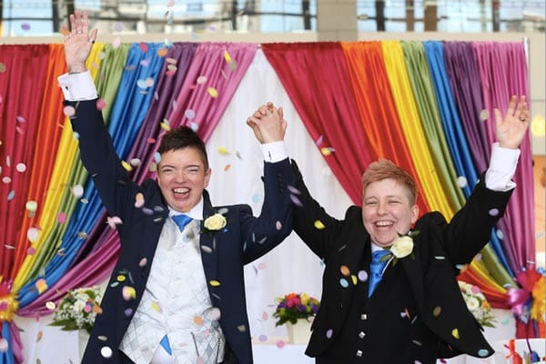 Union Square play host to same sex wedding to celebrate first Grampian Pride